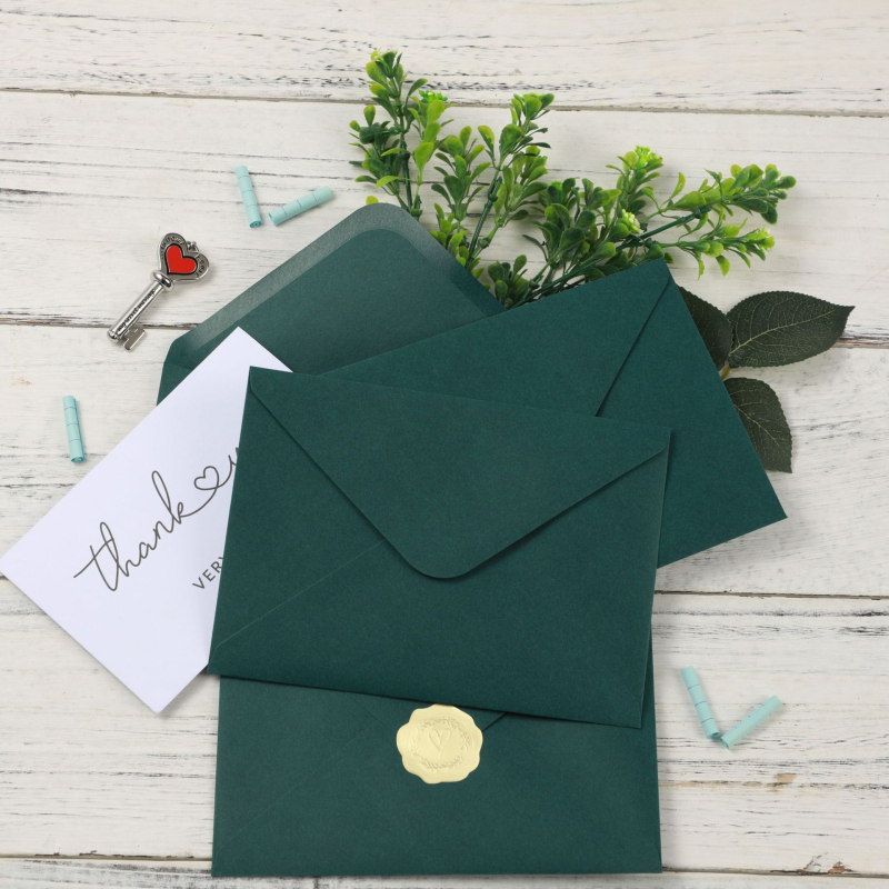 Metāla sirds uzlīmes un kāzu ielūgumu aploksnes komplekts, rietumu stilā, pielāgojama