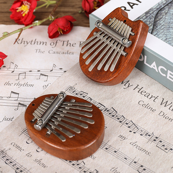 Ξύλινο Kalimba thumb piano, 8 ήχοι, 10 τρύπες, υλικό: Redwood, κάλυμμα: ABS, φινίρισμα: χρυσό βερνίκι
