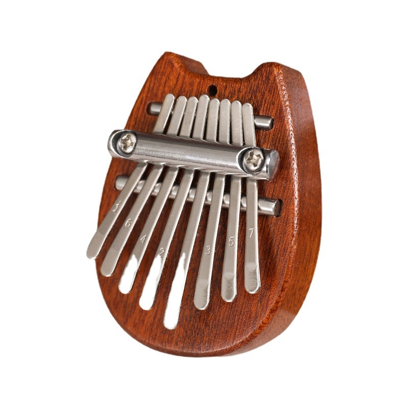 Ξύλινο Kalimba thumb piano, 8 ήχοι, 10 τρύπες, υλικό: Redwood, κάλυμμα: ABS, φινίρισμα: χρυσό βερνίκι