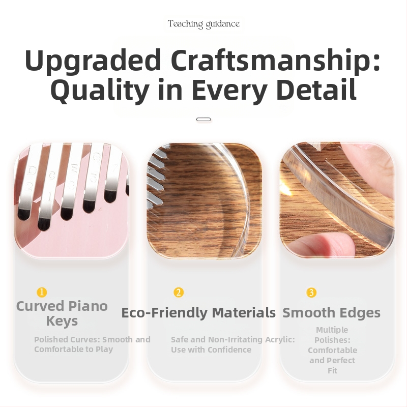 Калимба Hua Shu, прозрачен модел, 21-нотна калимба