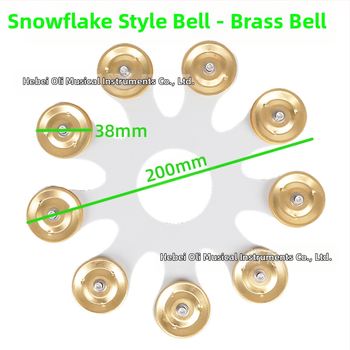 CY10 σετ κουδουνιών κυμβάλ από ανοξείδωτο χάλυβα, 9 ζεύγη, για ντράμς