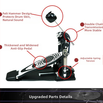 Novos Προηγμένος πετάλι για ντράμ με διπλή αλυσίδα χτυπήματος