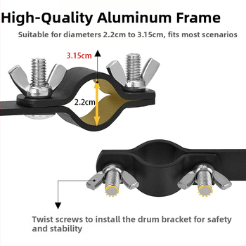 GB-01 Ράφι για μπαστούνια τύμπανου, αλουμινένιος σκελετός, 600D Oxford ύφασμα