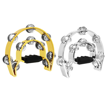 J144 Dvojitý ručný zvon, elektroplatový kvetinový bubnový prsteň, hudobná hračka