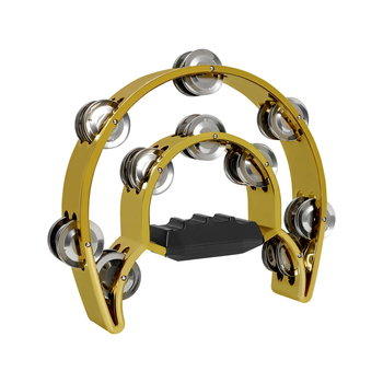 J144 Διπλό Χειροφωνάκι, Ηλεκτροπλατινωμένος Λουλουδάτος Δαχτυλίδι Ντραμ, Μουσικό Παιχνίδι