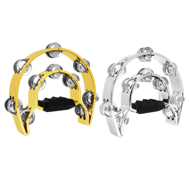 J144 Dvojitý ručný zvon, elektroplatový kvetinový bubnový prsteň, hudobná hračka