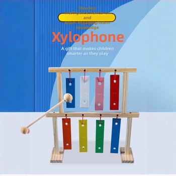 Ξύλινο DIY κιτ για πιάνο με οκτώ ήχους καμπάνες – εκπαιδευτικό μουσικό τεχνολογικό σετ για μαθητές 7–14, μη ηλεκτρικό