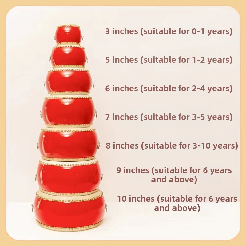 Dječji Tanggu bubanj s kožom goveđe kože i bakelitnim tijelom – interaktivna udarna igračka za djecu 4–6 godina, potiče koordinaciju ruka-oko.
