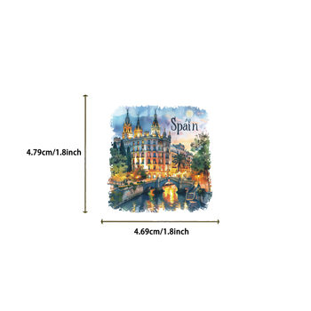 Στικέρ για κάρτες ταχυδρομείου με θέμα τα ταξίδια, PET υλικό, 50 τεμάχια, εκτυπωμένο λογότυπο, μάρκα Whale Orange