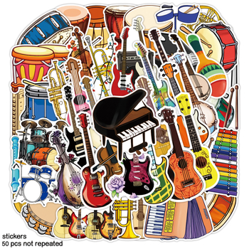 Стикери за музикални инструменти от Hexing; материал: стикер; модел: профилиран; тип: каросерийни стикери; монтаж: лепене