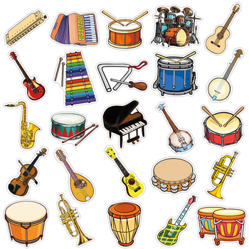 Стикери за музикални инструменти от Hexing; материал: стикер; модел: профилиран; тип: каросерийни стикери; монтаж: лепене