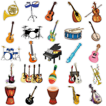 Стикери за музикални инструменти от Hexing; материал: стикер; модел: профилиран; тип: каросерийни стикери; монтаж: лепене