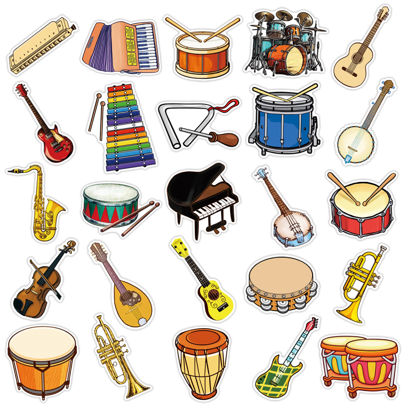 Стикери за музикални инструменти от Hexing; материал: стикер; модел: профилиран; тип: каросерийни стикери; монтаж: лепене