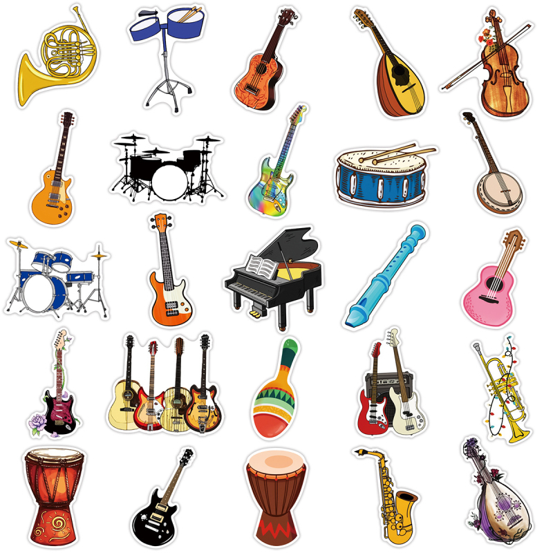 Стикери за музикални инструменти от Hexing; материал: стикер; модел: профилиран; тип: каросерийни стикери; монтаж: лепене