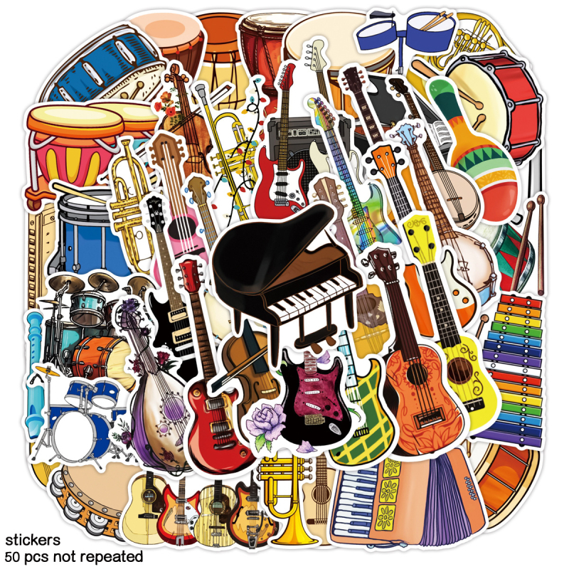 Стикери за музикални инструменти от Hexing; материал: стикер; модел: профилиран; тип: каросерийни стикери; монтаж: лепене