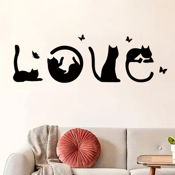 BRUP Διακοσμητικό αυτοκόλλητο τοίχου – φυτά και λουλούδια, PVC, 1 τεμάχιο, για σαλόνι, υπνοδωμάτιο και είσοδο, φρέσκος επίπεδος ύφος