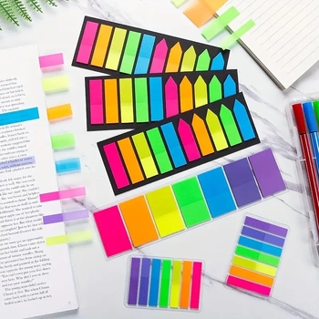 Skaitmeninio Morandi paletės skaidrus užrašų ir indeksų lipdukų rinkinys, fluorescencinės klasifikavimo etiketės, lipnios, 1020 puslapių, Prekės ženklas Kita