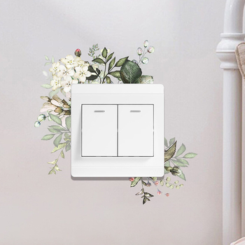 Lapų-žiedų dekoratyvinė sienų lipdukas - PVC, lipuojamas, modernus minimalistinis stilius