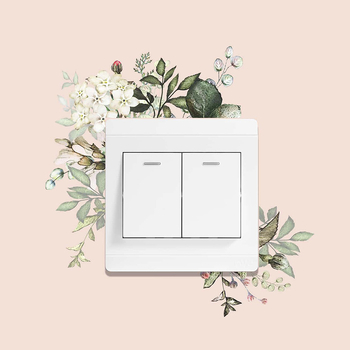 Lapų-žiedų dekoratyvinė sienų lipdukas - PVC, lipuojamas, modernus minimalistinis stilius