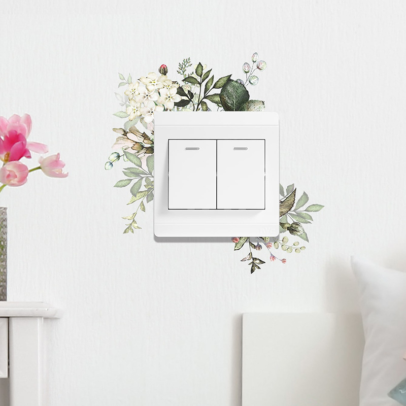 Lapų-žiedų dekoratyvinė sienų lipdukas - PVC, lipuojamas, modernus minimalistinis stilius