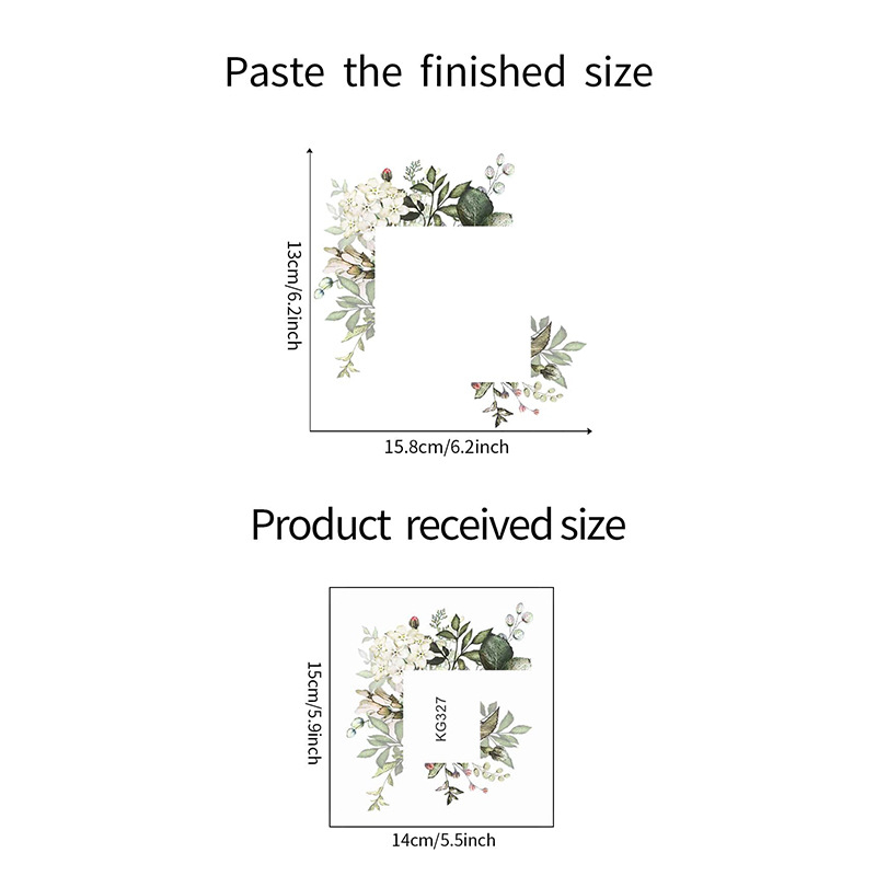 Lapų-žiedų dekoratyvinė sienų lipdukas - PVC, lipuojamas, modernus minimalistinis stilius