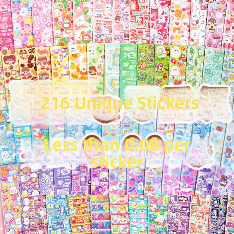 Thousand Waves σετ αυτοκόλλητων σε κορεατικό στυλ για DIY ημερολόγιο με κουτί αποθήκευσης - επιχειρηματικά δώρα