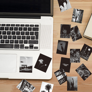 Σετ αυτοκόλλητων 50 τεμαχίων PVC, αδιάβροτα, με προσαρμοσμένη επεξεργασία, ισχυρή πρόσφυση, κατάλληλα για φορητούς υπολογιστές, κινητά τηλέφωνα και άλλες λείες επιφάνειες