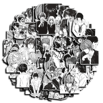 Öntapadós naptár matricák japán stílusban Light Yagami a Death Note-ból, 60 darab DIY dekoratív lapok, nyomtatott