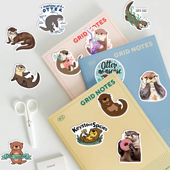 Shi le Otter Graffiti naljepnice – 50 vodootpornih listova za DIY ukrase za gitaru, bilježnicu i kofer