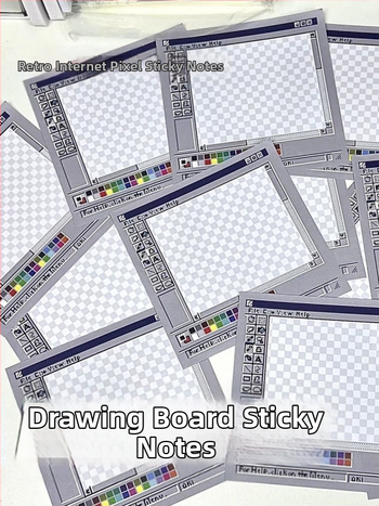 Σημειωματάριο με αυτοκόλλητα σε ρετρό σχεδιασμό υπολογιστή για μαθητές - DIY, επαναχρησιμοποιούμενα σημειώματα με κομψό ύφος. Τεχνικές προδιαγραφές: Μάρκα Other; Στυλ Paper brick; IP έγκριση Όχι