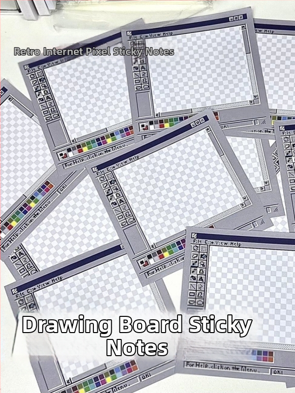 Бележник със стикери в ретро стил за ученици - DIY, многократно залепващи се бележки с елегантен външен вид. Характеристики: Марка Other; Стил: Paper brick; IP одобрение: Не