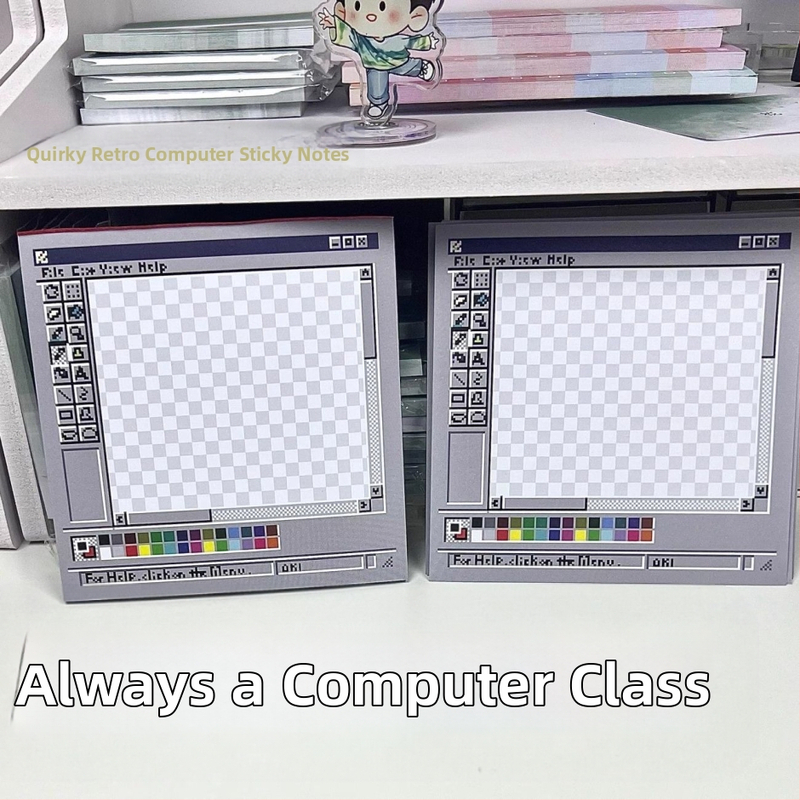 Caiet de notițe cu post-it în stil retro, design panou de calculator, pentru elevi - DIY, notițe reutilizabile, aspect elegant. Specificații: Brand Other; Stil: Paper brick; Autorizare IP: Nu