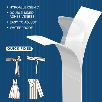 ELAIMEI αυτοκόλλητο μίας χρήσης κατά της έκθεσης για ρούχα — σταθερή εφαρμογή, διαφανές, υλικό: χαρτί
