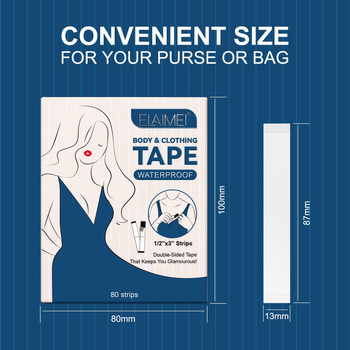 ELAIMEI αυτοκόλλητο μίας χρήσης κατά της έκθεσης για ρούχα — σταθερή εφαρμογή, διαφανές, υλικό: χαρτί