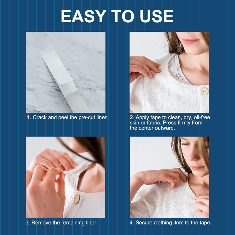 ELAIMEI αυτοκόλλητο μίας χρήσης κατά της έκθεσης για ρούχα — σταθερή εφαρμογή, διαφανές, υλικό: χαρτί