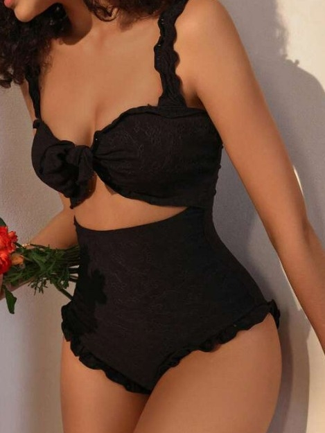 Costum de baie întreg pentru femei, fără mâneci, culoare solidă, cu burete la bust, exterior nylon 75%, căptușeală nylon 25%