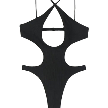 Ολόσωμο μαγιό, χωρίς μανίκια, με κάθετες ρίγες, με επένδυση στήθους, πολυεστερικό ύφασμα με επένδυση