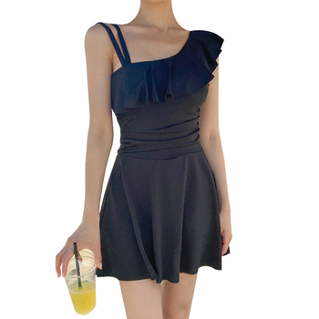 Γυναικείο ολόσωμο μαγιό, συντηρητικό σχέδιο, με επένδυση στο στήθος, χωρίς μεταλλική στήριξη, χωρίς μανίκια, μάρκα Yikai Qi