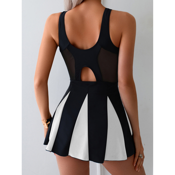 Γυναικείο ολόσωμο μαγιό με επένδυση στήθους, με υψηλή μέση, χωρίς μανίκια, γρήγορο στέγνωμα, πολυεστέρας 82/18