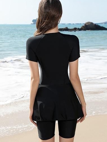 Ολόσωμο μαγιό για ενήλικες γυναίκες, με επένδυση στήθους, σχέδιο χρωματικού μπλοκ, νάιλον ύφασμα, στενή εφαρμογή