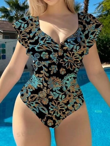 Costum de baie întreg pentru femei cu burete pentru bust, poliester, compoziție 82/18, adulți