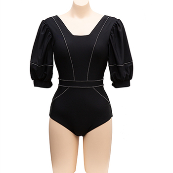 Γυναικείο ολόσωμο μαγιό με ριγέ σχέδιο, υψηλή μέση, γρήγορο στέγνωμα, στενή εφαρμογή, χωρίς πλάτη, με επένδυση στήθους χωρίς μεταλλική στήριξη