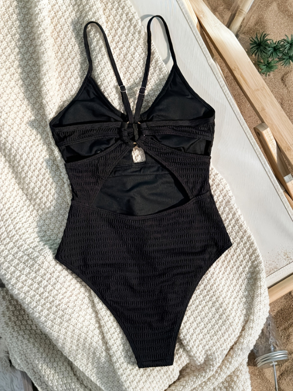 Costum de baie întreg pentru femei, design decupat sexy, material nylon 80/20, căptușeală spandex 20%, fără mâneci