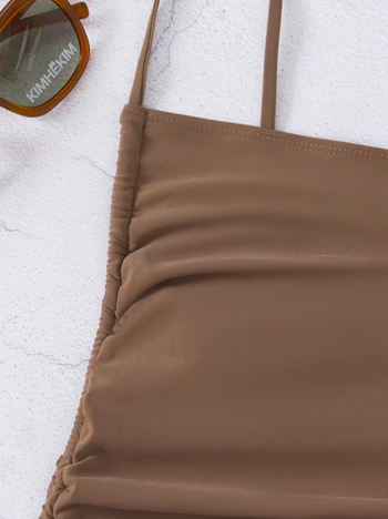 Ολόσωμο μαγιό με πλεγτές τιράντες, γρήγορο στέγνωμα, επένδυση στο στήθος, ύφασμα νάιλον-ελαστάν, βάρος 180 g, φόδρα νάιλον-ελαστάνη 20%