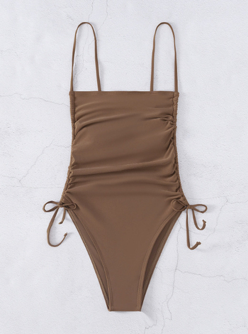 Ολόσωμο μαγιό με πλεγτές τιράντες, γρήγορο στέγνωμα, επένδυση στο στήθος, ύφασμα νάιλον-ελαστάν, βάρος 180 g, φόδρα νάιλον-ελαστάνη 20%