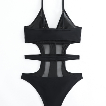 Γυναικείο ολόσωμο μαγιό - Σέξι σχέδιο, με επένδυση στήθους, μονόχρωμο, γρήγορο στέγνωμα πολυεστέρα, χωρίς πλάτη