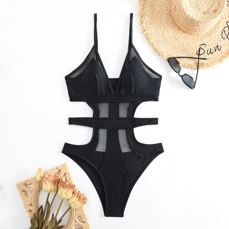 Costum de baie întreg pentru femei - design sexy, fără bretele, fără spate, cu burete pentru bust, culoare solidă, poliester cu uscare rapidă