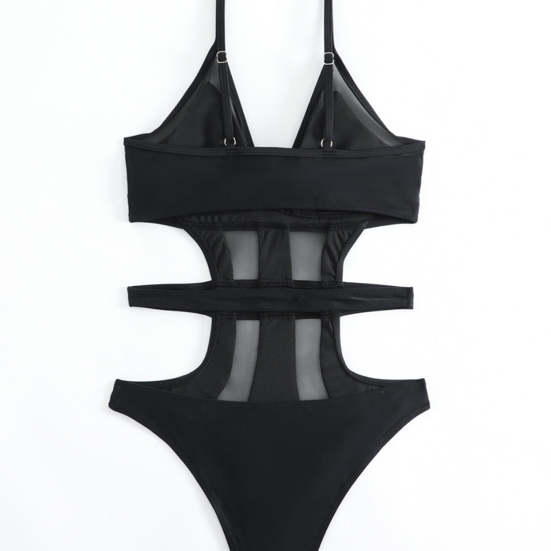 Costum de baie întreg pentru femei - design sexy, fără bretele, fără spate, cu burete pentru bust, culoare solidă, poliester cu uscare rapidă