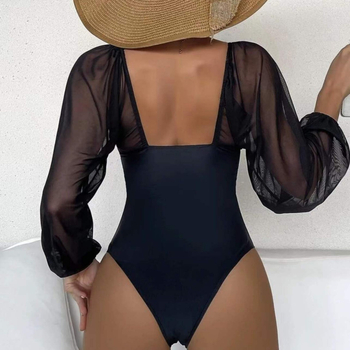 Ολόσωμο μαγιό με μανίκια, με επένδυση στήθους, μίγμα πολυεστέρα/νάιλον, για ενήλικες γυναίκες