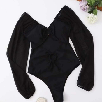 Ολόσωμο μαγιό με μανίκια, με επένδυση στήθους, μίγμα πολυεστέρα/νάιλον, για ενήλικες γυναίκες